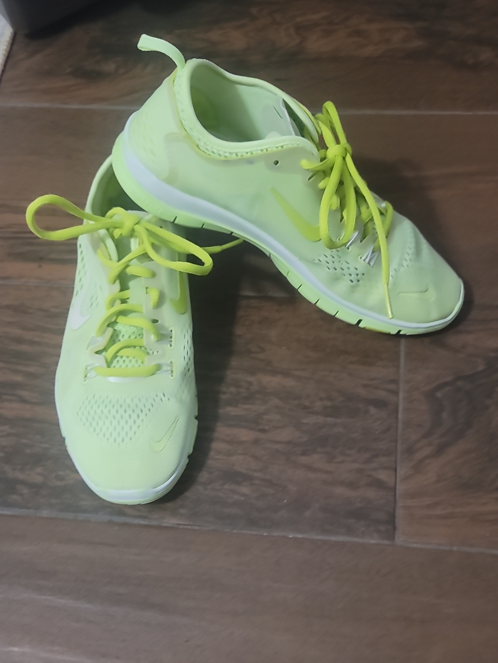 Nike Free 5.0  Women’s Neon Yellow Lace-Up Training Sneakers